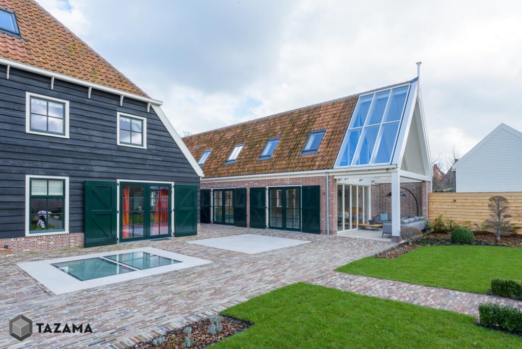 Beloopbaar glas terras Stolpboerderij