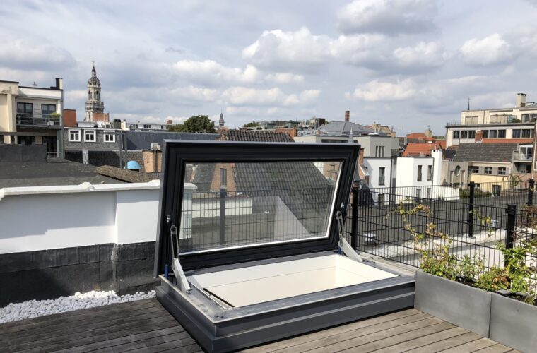 Elektrisch dakluik Antwerpen dakterras